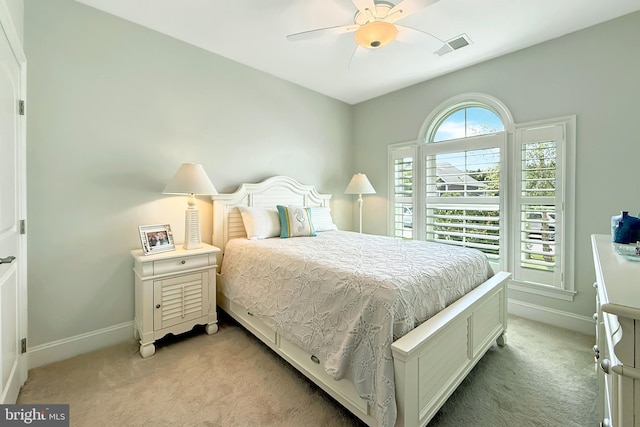 31840 Carmine Dr, Rehoboth Beach, DE 19971 - bedroom featuring light colored carpet, baseboards, and ceiling fan