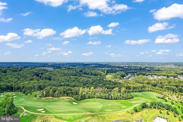 1552 Meadowlark Glen Rd, Dumfries, VA 22026 - aerial view of a golf course and a heavily wooded area