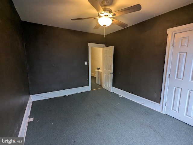 4133 Eierman Ave, Baltimore, MD 21206 - unfurnished room with carpet floors, ceiling fan, and baseboards