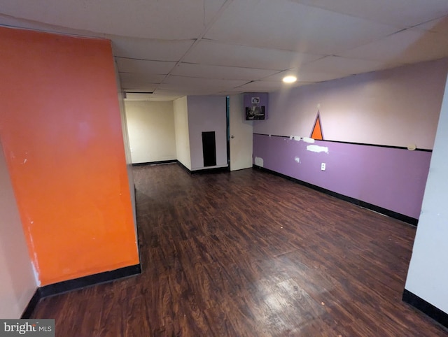 4133 Eierman Ave, Baltimore, MD 21206 - unfurnished room with a paneled ceiling, baseboards, and wood finished floors
