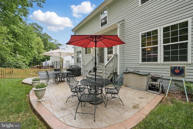 5280 Gunston Hall Dr, Woodbridge, VA 22193 - view of patio / terrace with grilling area and entry steps