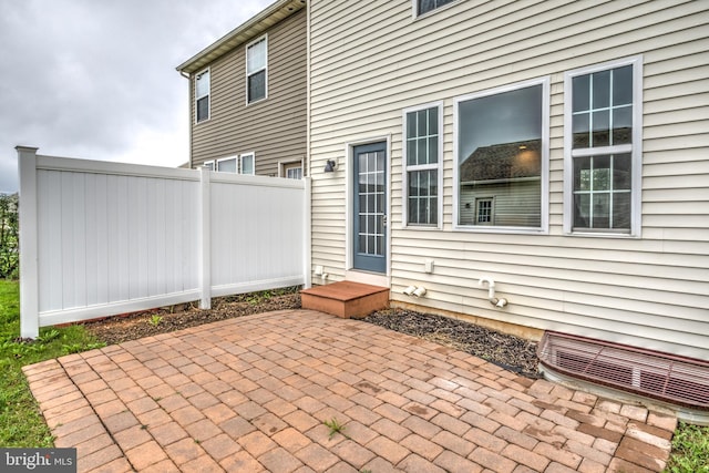 view of patio / terrace with fence