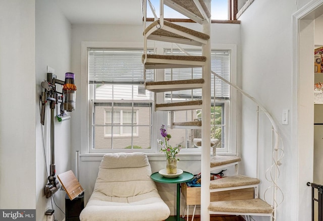 8102 Wingfield Pl, Alexandria, VA 22308 - staircase featuring healthy amount of natural light