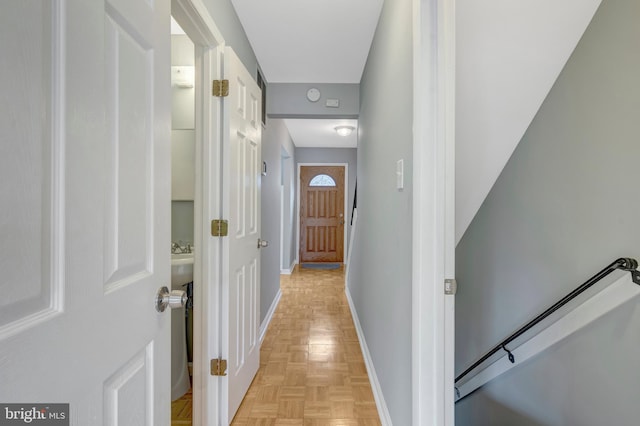 2836 Beechtree Ln, Woodbridge, VA 22191 - hallway featuring baseboards