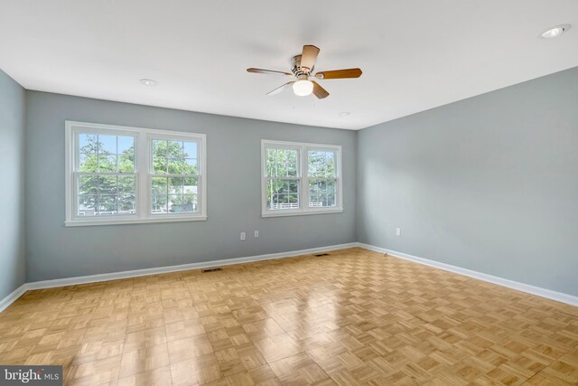 2836 Beechtree Ln, Woodbridge, VA 22191 - unfurnished room featuring ceiling fan, baseboards, and recessed lighting
