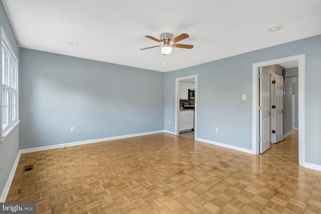 2836 Beechtree Ln, Woodbridge, VA 22191 - spare room with baseboards, ceiling fan, and recessed lighting