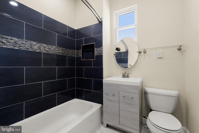 3827 Boarman Ave, Baltimore, MD 21215 - bathroom with toilet, vanity, and bathing tub / shower combination