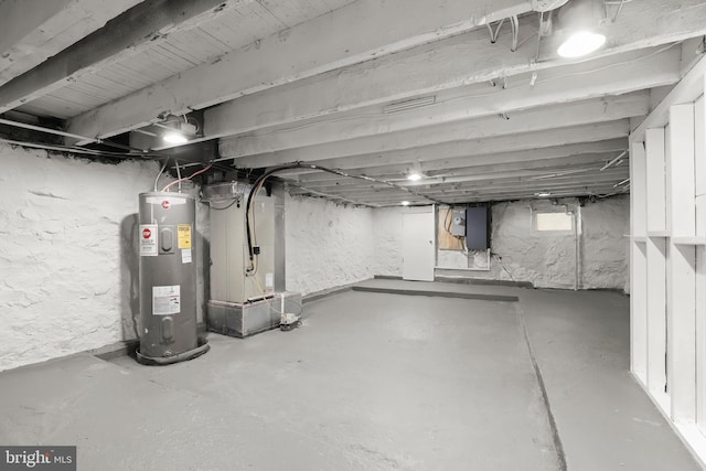 3827 Boarman Ave, Baltimore, MD 21215 - below grade area with water heater, heating unit, and electric panel
