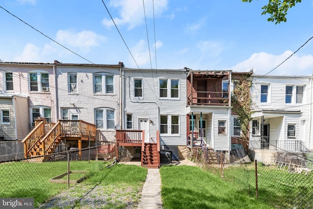 3827 Boarman Ave, Baltimore, MD 21215 - rear view of house with a wooden deck