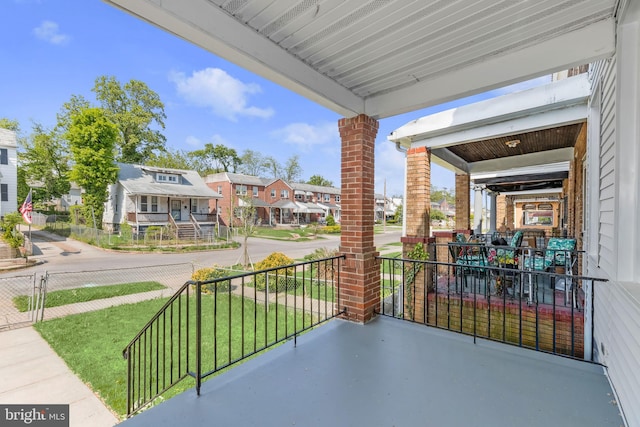3827 Boarman Ave, Baltimore, MD 21215 - balcony with a residential view and a porch