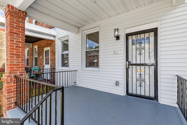 3827 Boarman Ave, Baltimore, MD 21215 - view of exterior entry with a porch