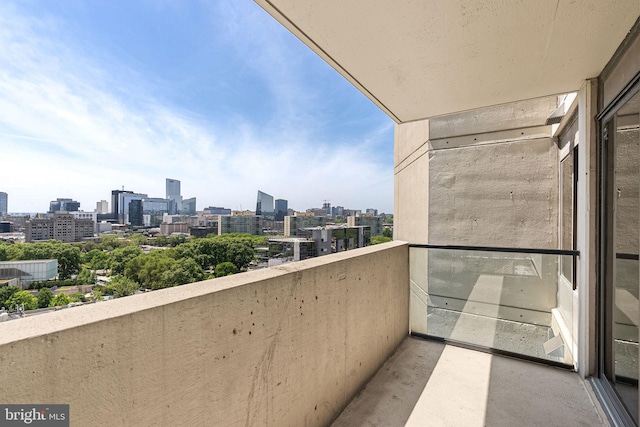 balcony with a city view