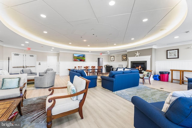 6 Fountain Dr E Unit 2B, Ocean City, MD 21842 - community lobby with a wainscoted wall, ornamental molding, recessed lighting, and a decorative wall