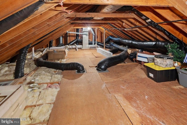 view of attic