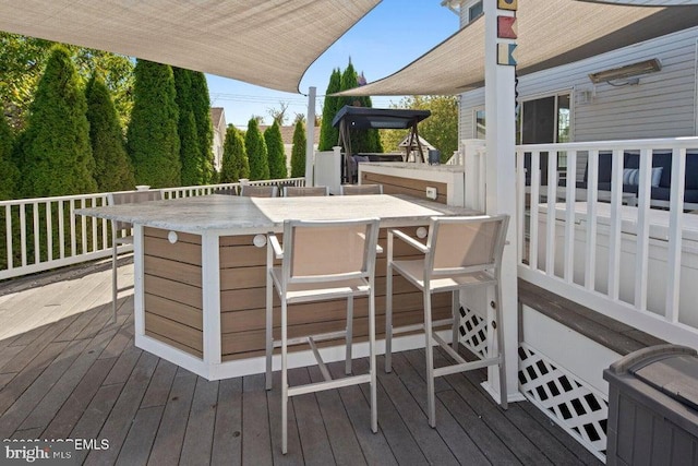view of wooden deck