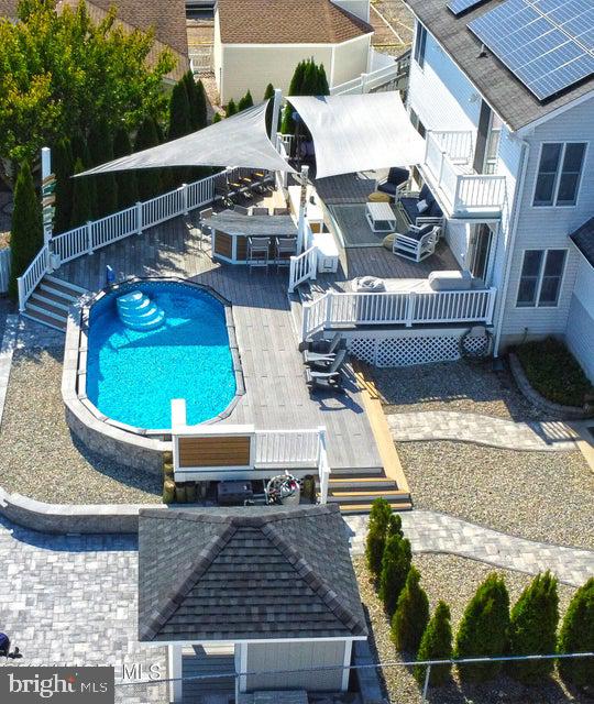 swimming pool with a deck