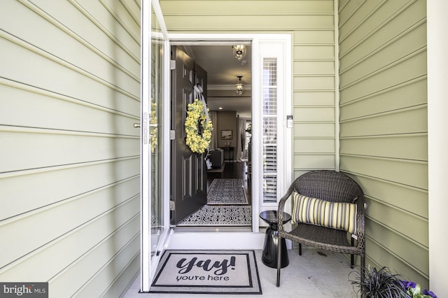 view of doorway to property
