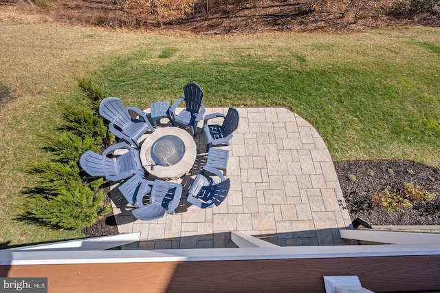 exterior view of an outdoor fire pit