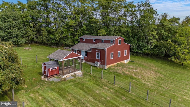 view from above of property