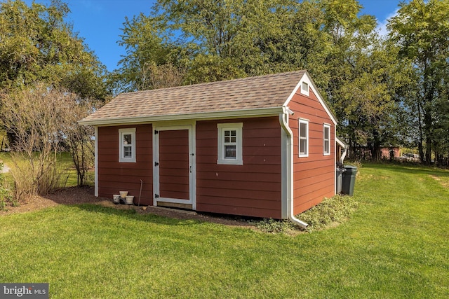 view of shed