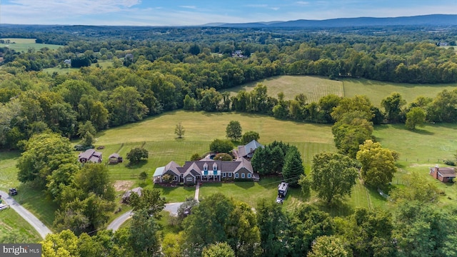 aerial overview of property's location with rural landscape