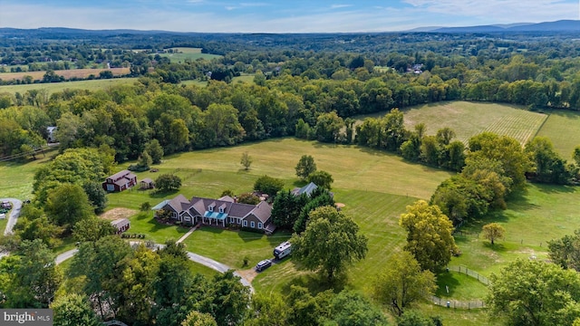 aerial overview of property's location with rural landscape