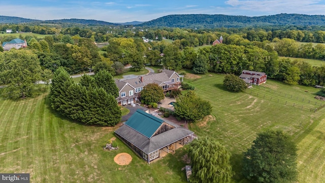 view from above of property with mountains