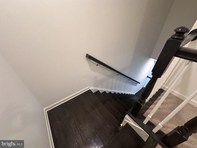 51 Healey Ct, Bunker Hill, WV 25413 - stairway with baseboards and wood finished floors