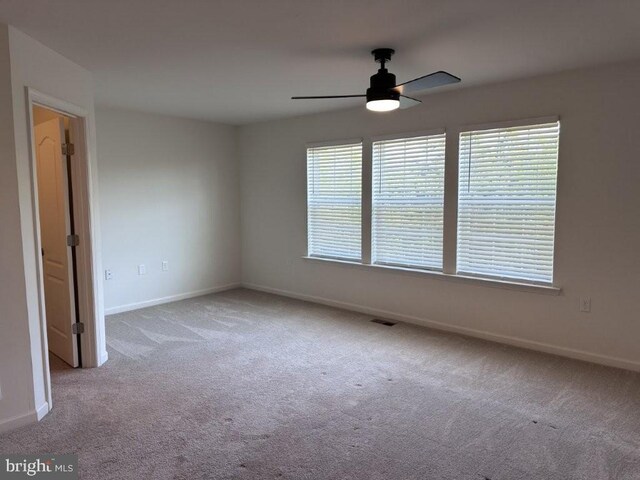 51 Healey Ct, Bunker Hill, WV 25413 - spare room with carpet, ceiling fan, baseboards, and plenty of natural light