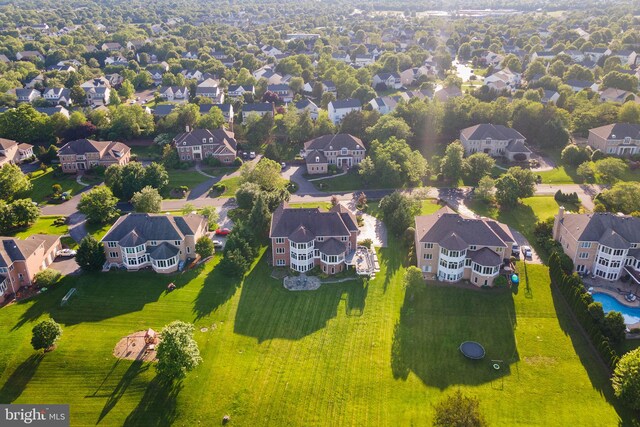 20550 Wildbrook Ct, Ashburn, VA 20147 - aerial view of residential area featuring a pool area