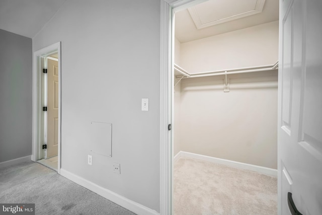 5561 Jowett Ct, Alexandria, VA 22315 - spacious closet with carpet flooring and attic access