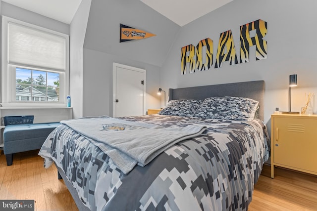 119 Burke, Towson, MD 21286 - bedroom with light wood finished floors and vaulted ceiling