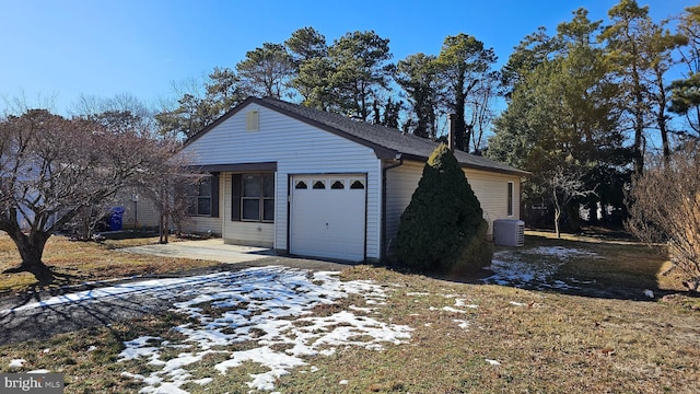 24 Mariner Pl, Brick, NJ 08723 - view of front facade with a garage and central AC