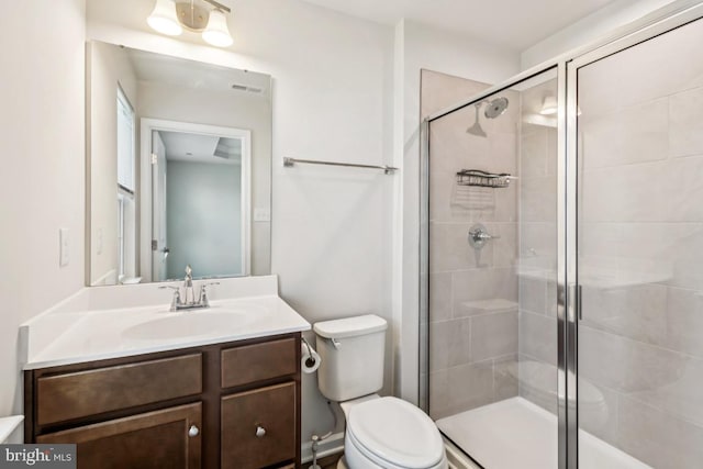 114 Commerce Center Dr, Sicklerville, NJ 08081 - bathroom with toilet, vanity, and a stall shower