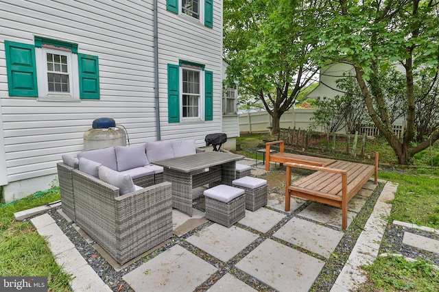 view of patio / terrace featuring outdoor lounge area