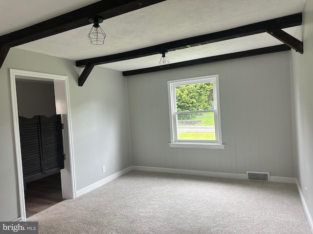 3333 Stone Ridge Rd, York, PA 17402 - carpeted spare room with beamed ceiling and baseboards