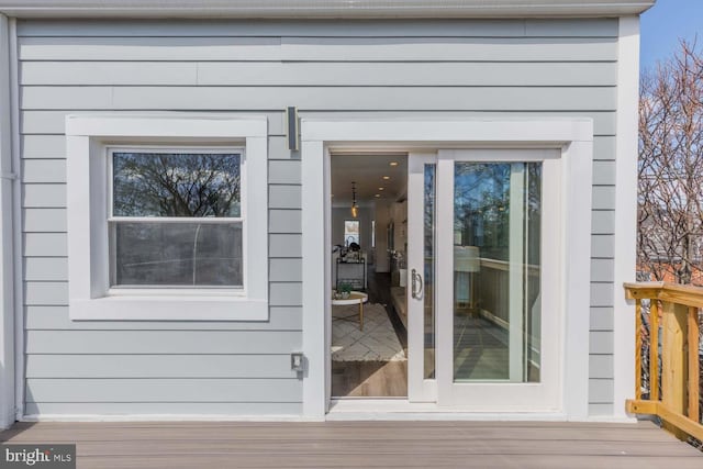 view of doorway to property