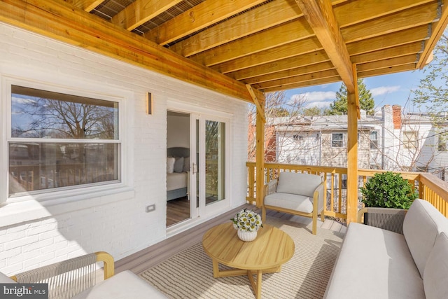 view of wooden terrace