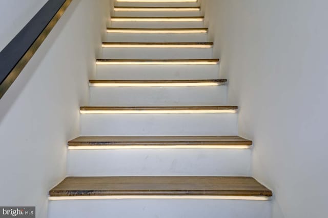 view of stairway