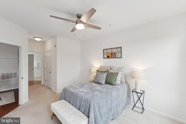 2301 25th St S Unit 4-303, Arlington, VA 22206 - carpeted bedroom featuring baseboards and ceiling fan
