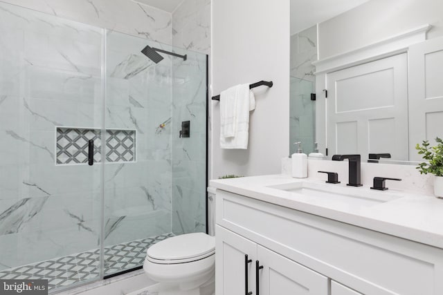 LOT4F Windemeer Ln, Amissville, VA 20106 - full bathroom with a marble finish shower, toilet, and vanity