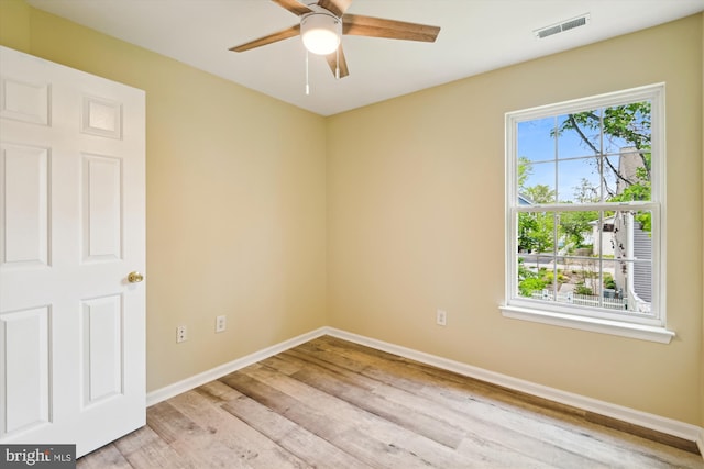 3331 Arundel On The Bay Rd, Annapolis, MD 21403 - spare room with baseboards, light wood-style floors, and ceiling fan