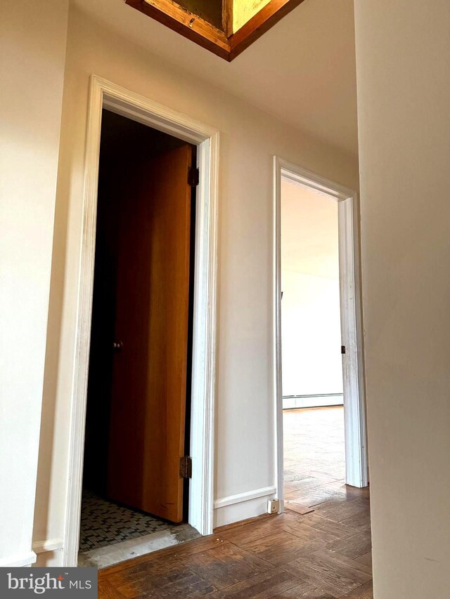 446 N Daggett St, Philadelphia, PA 19151 - corridor featuring a baseboard heating unit