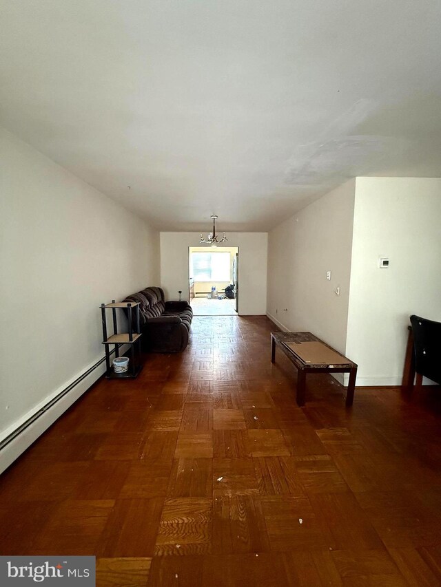 446 N Daggett St, Philadelphia, PA 19151 - hall with a baseboard heating unit and baseboards