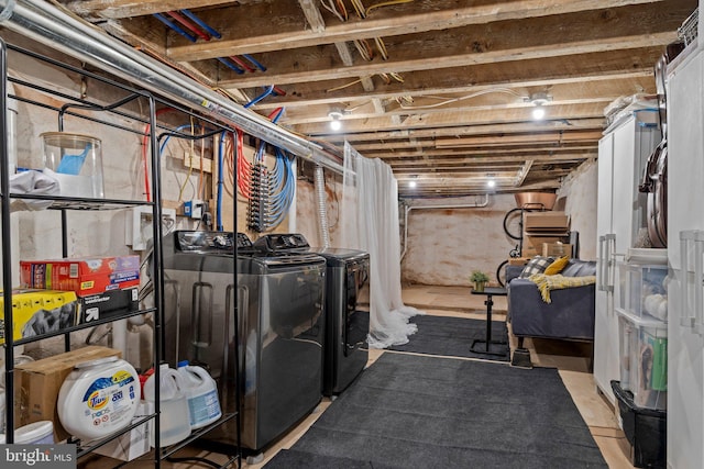 1807 N 27th St, Philadelphia, PA 19121 - unfinished basement with independent washer and dryer