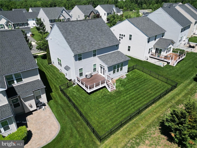 aerial perspective of suburban area