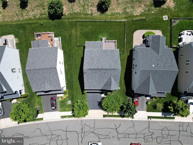 aerial view of residential area