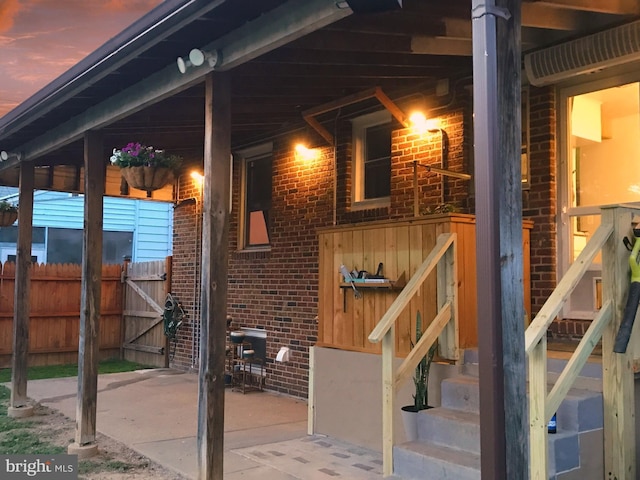 1918 Maxwell Ave, Baltimore, MD 21222 - patio terrace at dusk with fence