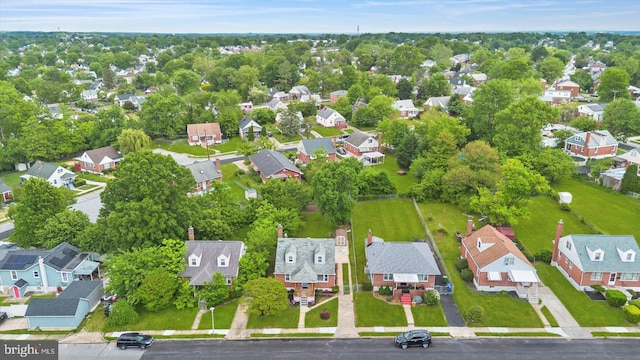 aerial view of residential area