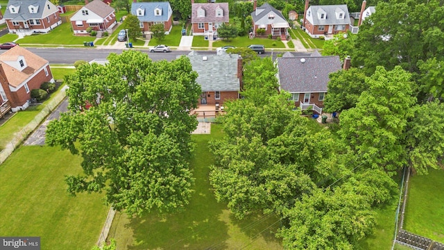 aerial view of residential area